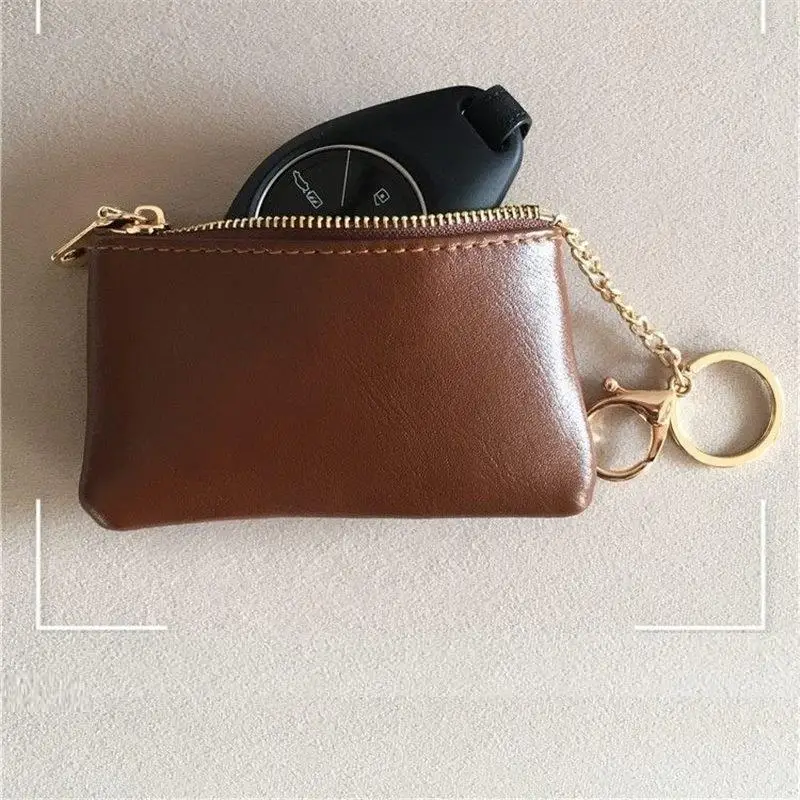 Portamonete Mini in Pelle PU con Portachiavi Dorato, Cerniera Liscia, Stile Carino e alla Moda, Adatto per Tasche dei Jeans, Ideale per Gite nel Weekend - immagine 6