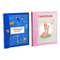 Tangram Puzzle Fun Color Perception Travel Game Shape Pattern Block for Children Kids Adults Boys Girls Preschool Birthday Gift 1