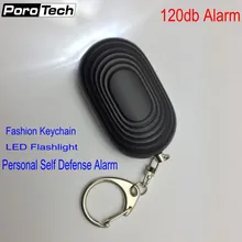 Mini LED zaklamp zelfverdediging alarm persoonlijk alarm sleutelhanger voor meisjes kids emergency anti-wolf apparaat met originele doos