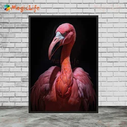 Tropical Gothic Flamingo Vintage Animal Canvas Wall Art - 13X18cm NoFrame (D)
