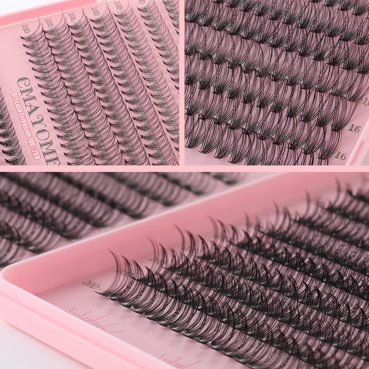 Lash Extension Kit 640Pcs 10D+50D Individual Lashes Clusters Lash Bond Seal Remover