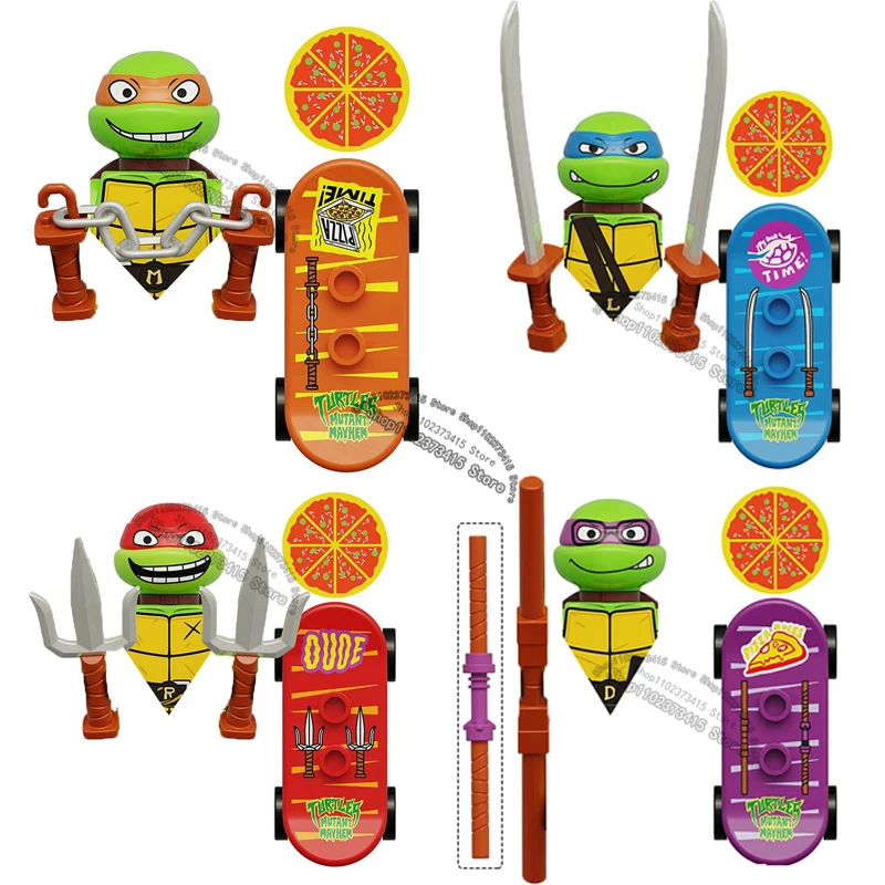 Kdl817 Tmnt Giochi Bambole Mattoni Mini Action Toy Figure Ninja Turtle Leo Raph Don Doll Assemblare Building Blocks Giocattoli Per Bambini