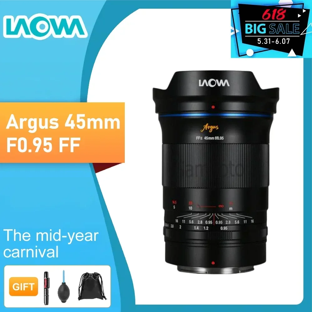 Venus Optics Laowa Argus 45mm f/0.95 FF 고정 초점 렌즈 MF Vaxis VFX 114mmamera 렌즈 for Nik on Z for Canon?RF