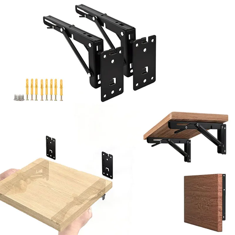 Compact 8-Inch Heavy Duty Wall-Mounted Folding Shelf Bracket