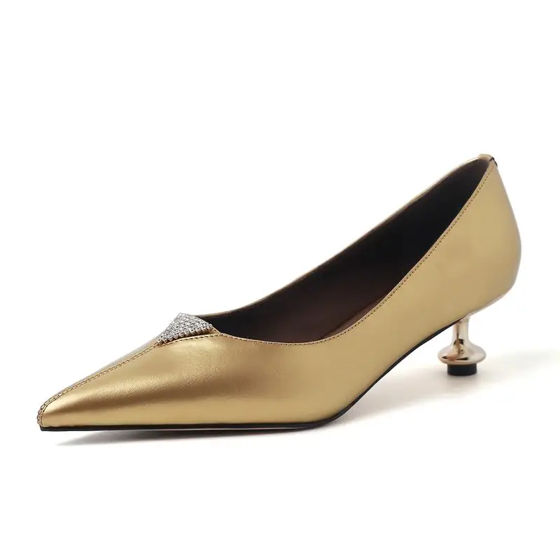 

Soft Genuine Leather Girls Women Heels Shoes Pure Colour Fashion Important Occasion Club Party Wedding Shoes High Heel Shoes