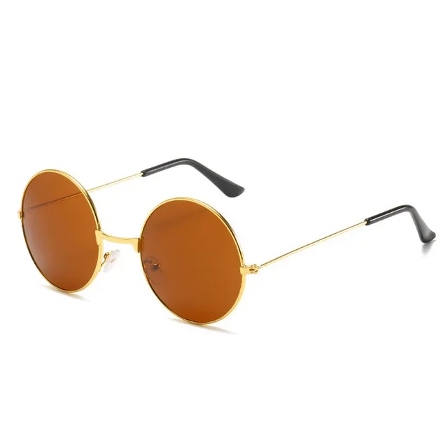 Lunettes de soleil rondes rétro pour adultes, lunettes de mariage, crapaud en métal, lunettes à la mode, hommes et femmes