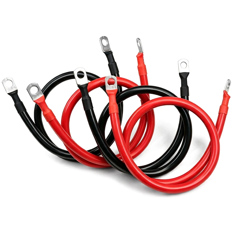 Premium Battery Connection Cable - PVC Insulated Pure Copper Wire with Tinned Copper Lug Terminal