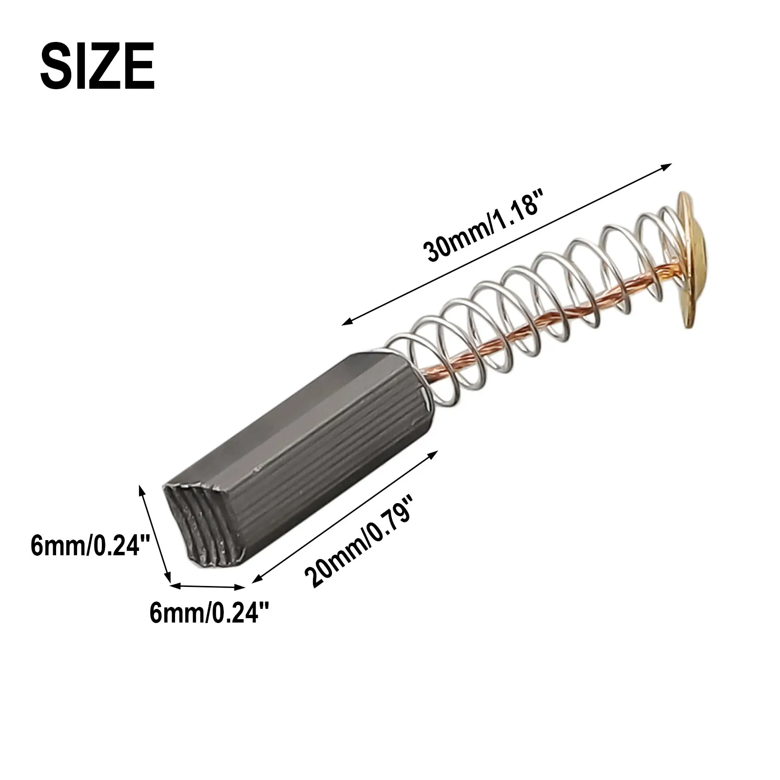 

Carbon Brushes Essential Carbon Brush Set for Maintenance and Repair of For Electric Motors Pack of 10 20mm x 6mm x 6mm