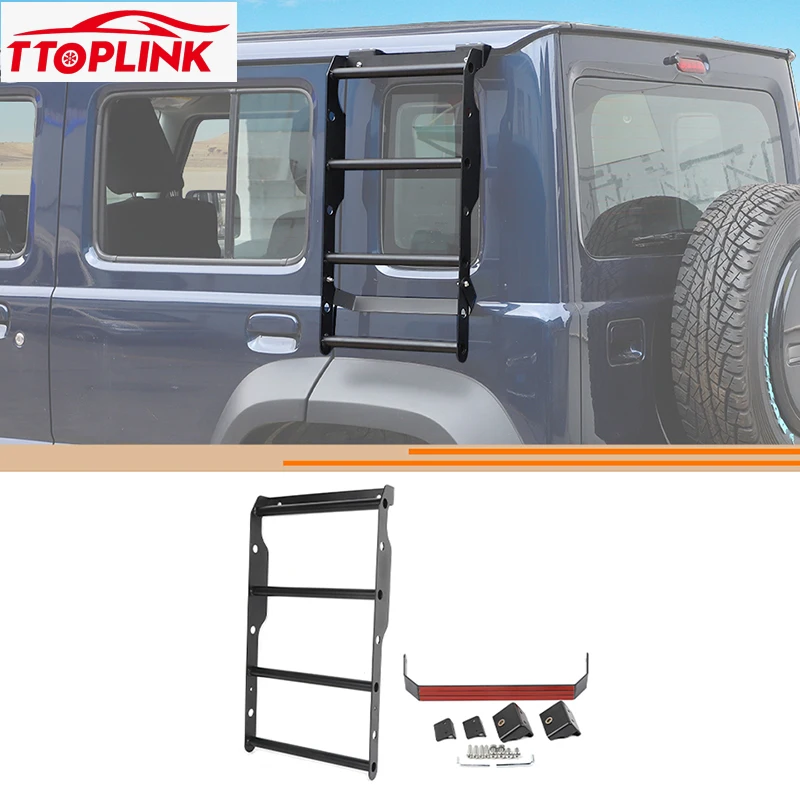 

Iron Exterior Rear Window Extension Ladder Bracket for Suzuki Jimny 2019 Up Four Door Version Car Accessories