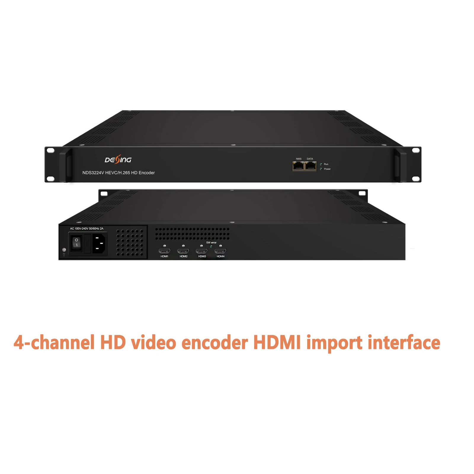 4-канальный HD видеокодер H.265/H.264 4K сетевой кодировщик UDP/RTP/RTSP к ip цифровому телевизору фронтальное оборудование