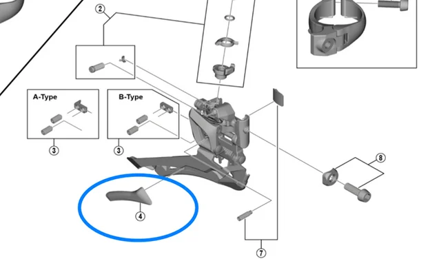 Shimano 105 Skid Plate Road Bike Front Derailleur Plastic Inner