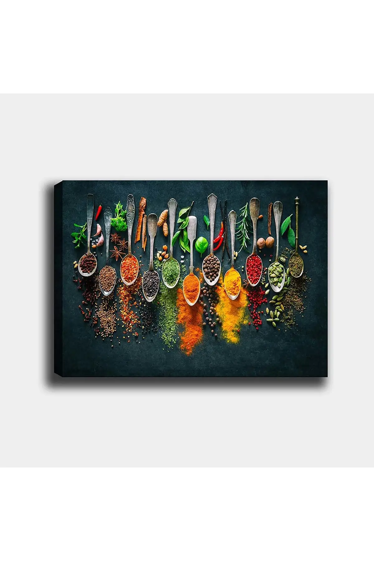 Картина на холсте с изображением кухонных специй, 90x60 см