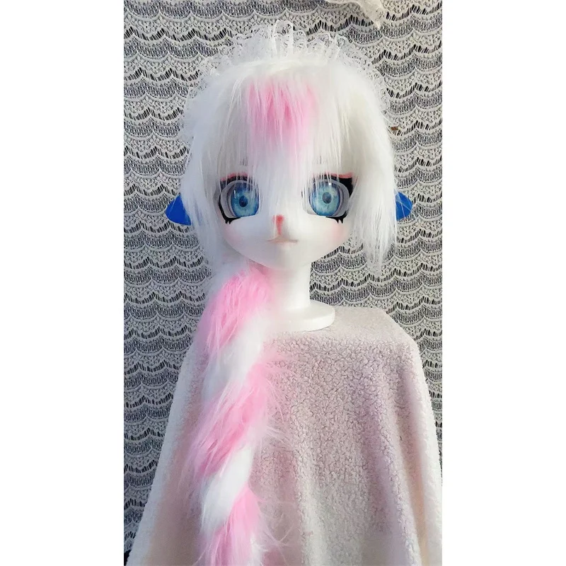 Premade Fursuits Head Cat Maid Braided Kigurumi Furry Full Head Mask Lolita Cosplay Costumes Animal Furries Partial Fursuit