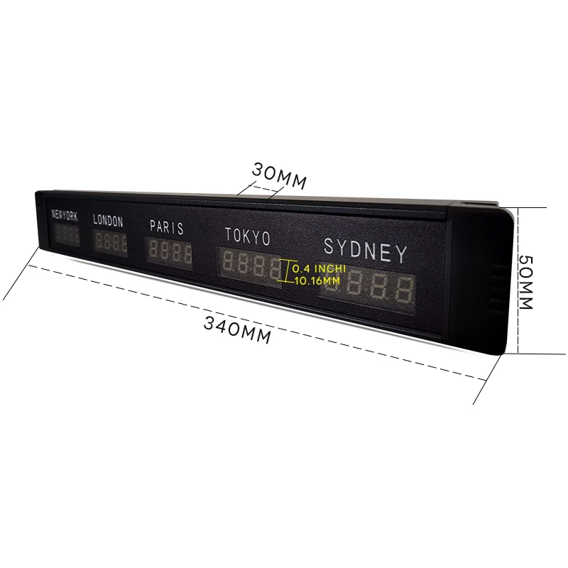 The securities market and securities firms use a 5-time zone clock/desktop world clock 2
