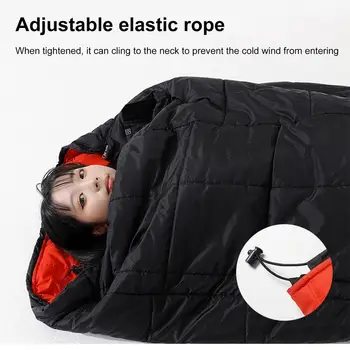 190x85cm 5V USB Heated Sleeping Bag Winter Warm Heated Blanket Pad For Outdoor Traveling Camping Backpacking Sleeping Bags 4