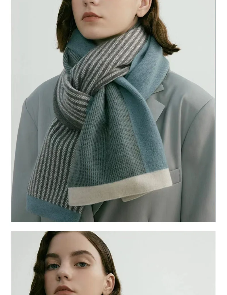 Knitted Scarf Vintage Style Warm Winter Accessory For Unisex_voghion.com