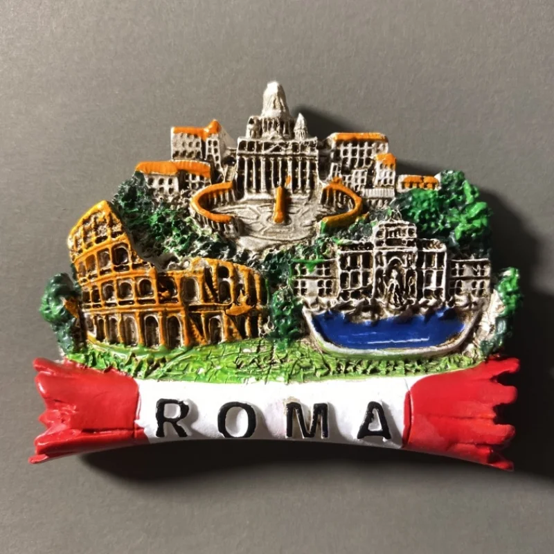 Rome Landmark Buildings & Culture Magnetic Souvenir Stickers