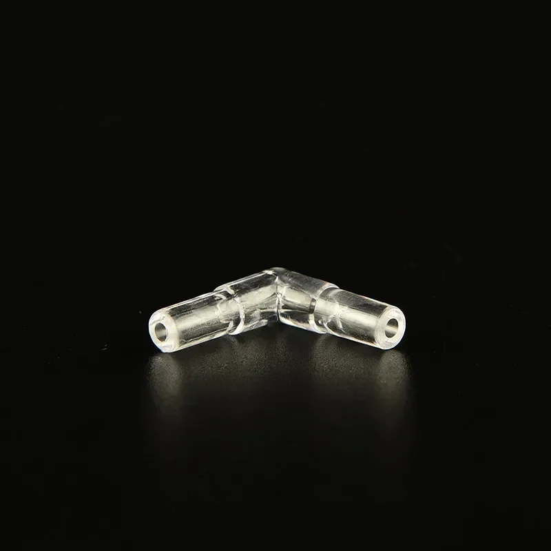 Aquarium Accessories 10X 4mm L Shaped Fish Tank Air Line Tubing Joints Connectors Acuarios Tube Aquarium Air Pump Line