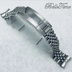 Premium 904L Stainless Steel Brushed & Polished Strap with Glide Lock Clasp, 20mm Width - 20mm (Jubilee Strap - 1)