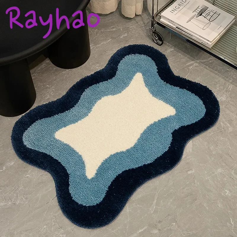 

Non-slip and Dirt-resistant Flocking Carpets Modern INS Absorbent Floor Mats for Bathroom Soft Room Decorative Rugs for Shooting