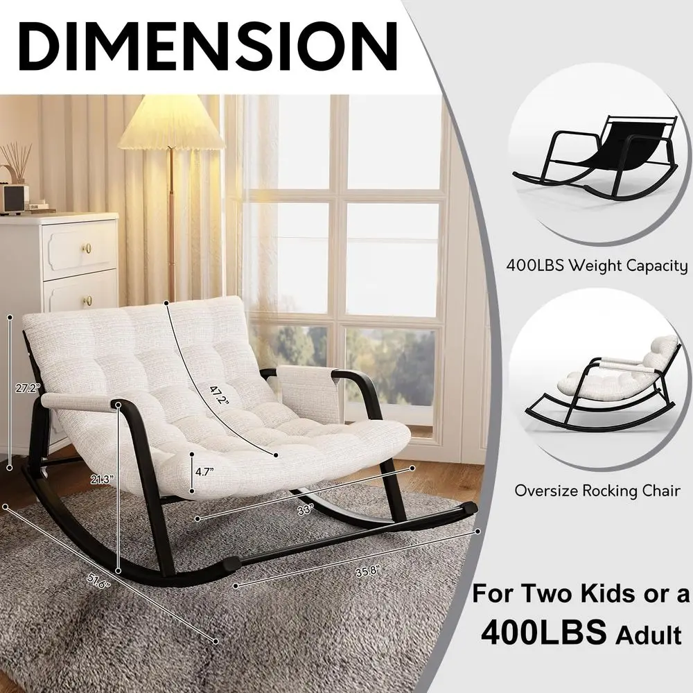 Oversized Double Papasan Rocking Chair 2