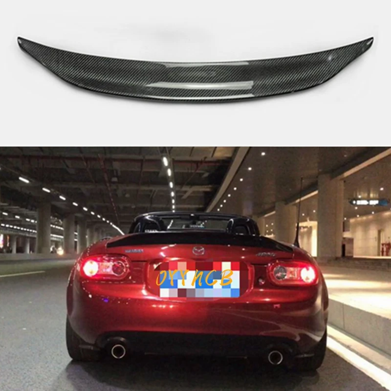 Per Mx5 Nc Ncec Roster Miata Epa Tipo 3 Spoiler Posteriore In Fibra Di Carbonio Labbro Ala Tronco In Fibra Lucida (Solo Prht Hard Top)