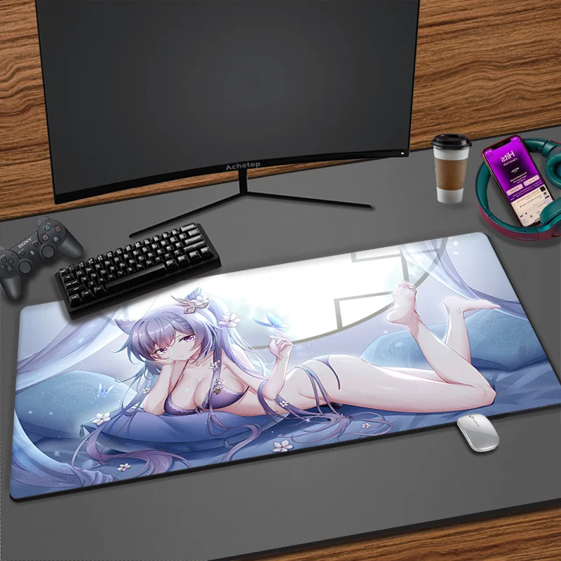 

Genshin Impact Desk Mat Gamer Mousepads XXL Mouse Pad Gamer Office Desk Pads Anime Cute Mousepad Mouse Mats For Computer 900x400
