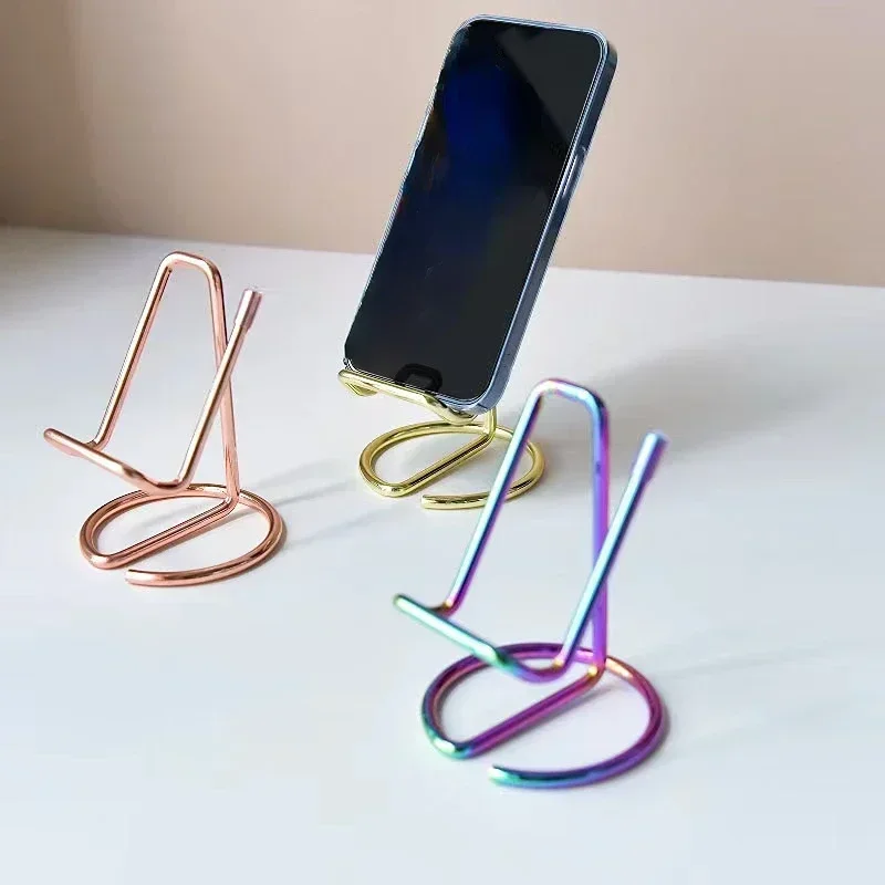 Office Display Stand Iron Mobile Phone Tablet Desktop Reading Portable Holder Organizer Storage Rack Decorative Desk Accessories