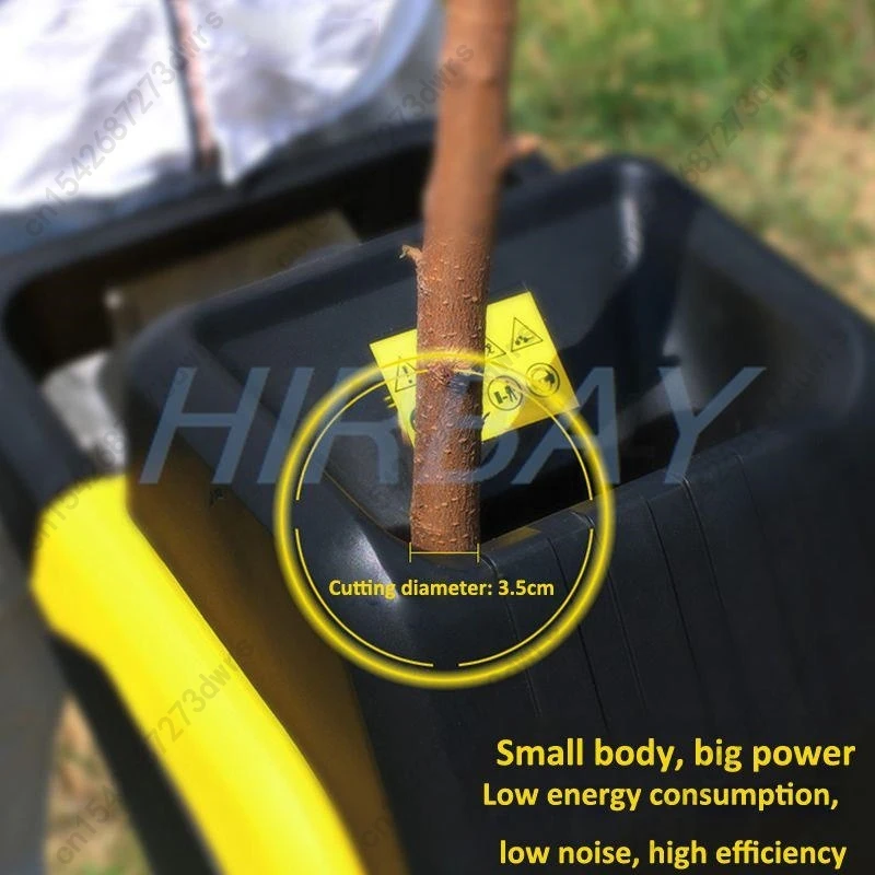 Small Industrial Household Twig Shredder Gardening Twig Shredder Large Capacity High Power Electric Wood Shredder 220V 3