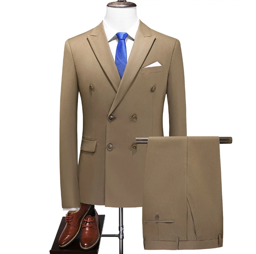 white Peak Lapel Men Suits Costume Prom Masculino Groom Blazer Wedding Tuxedo Party (Jacket+Pants)