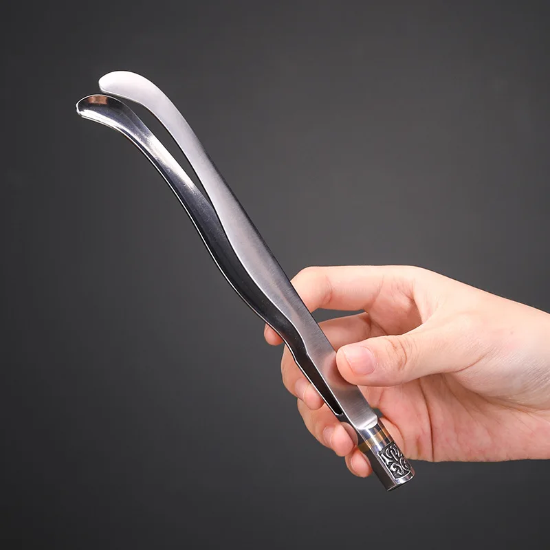 1PCS Stainless Steel Tea Clip Kitchen Tweezers Bent Clip Teaware Accessories Utensil for Brewing And Serving Tea