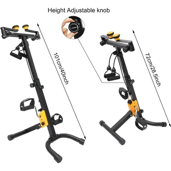 Foldable Pedal Exerciser Bike for Seniors for Total Body Home Folding Adjustable Rehab Fitness Equipment for Elderly 3