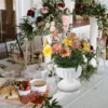 White Wedding Urn Flowerpot Decor European Style Holder Decorative Plant Artificial Plants Outdoor 2