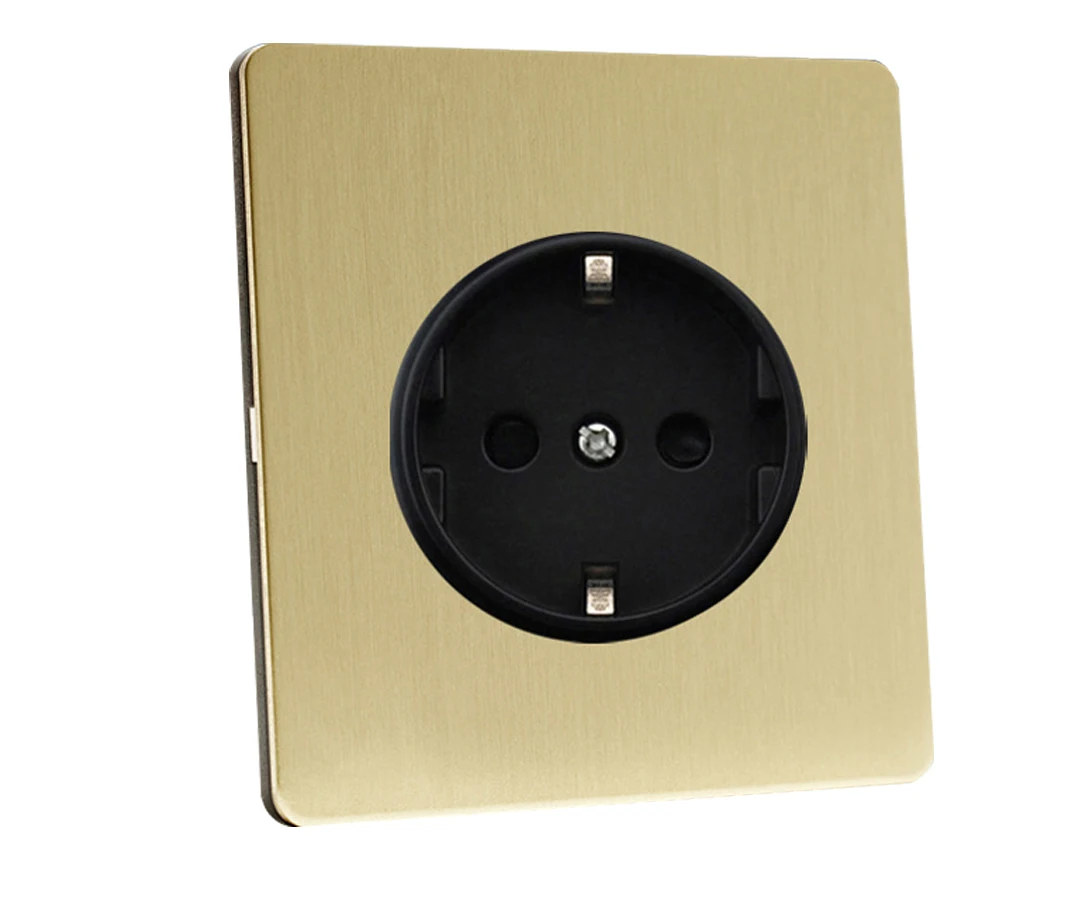 Wall lamp toggle retro switch panel 1-4 Gang2Way EU matte gold brushed stainless steel antique switch S1dff578776fc42f189645fcab68b4d1eA