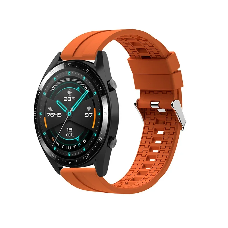 Versatile Silicone Watch Band Strap, 20mm/22mm