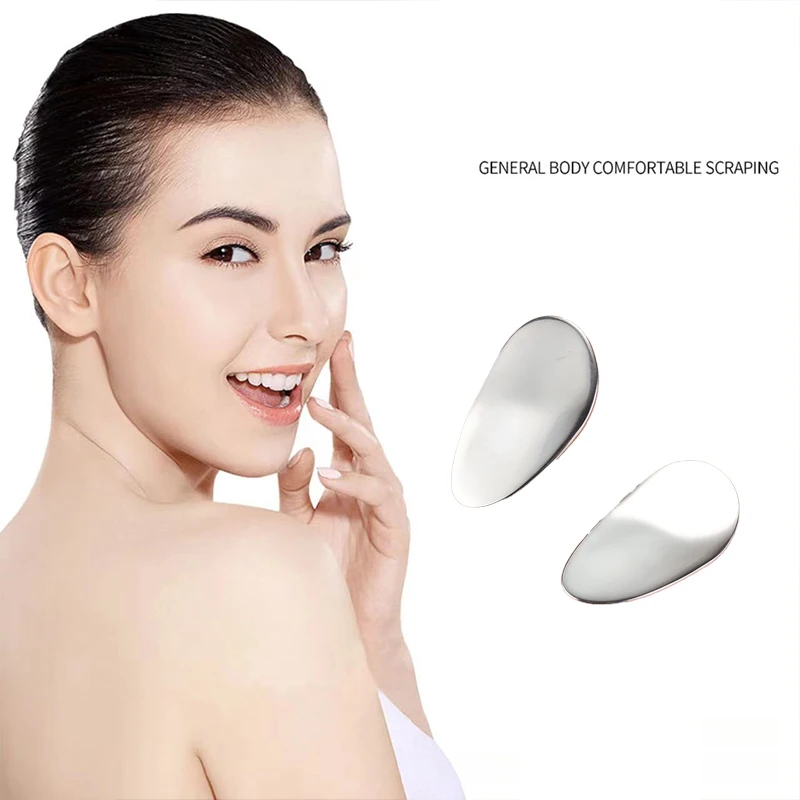 

Массажер гуаша для глаз из нержавеющей стали, Инструмент Для Массажа Гуаша для лица, тела, массажная пластина для спа, скребок для мышечной гуаши