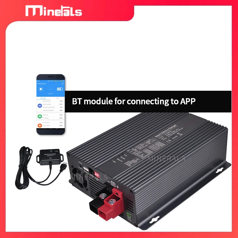 스마트 배터리 충전기, LiPo LFP4 납산 AGM 젤 배터리, BT APP 리튬 배터리 충전기 옵션, AC-DC 12V 30A 지원