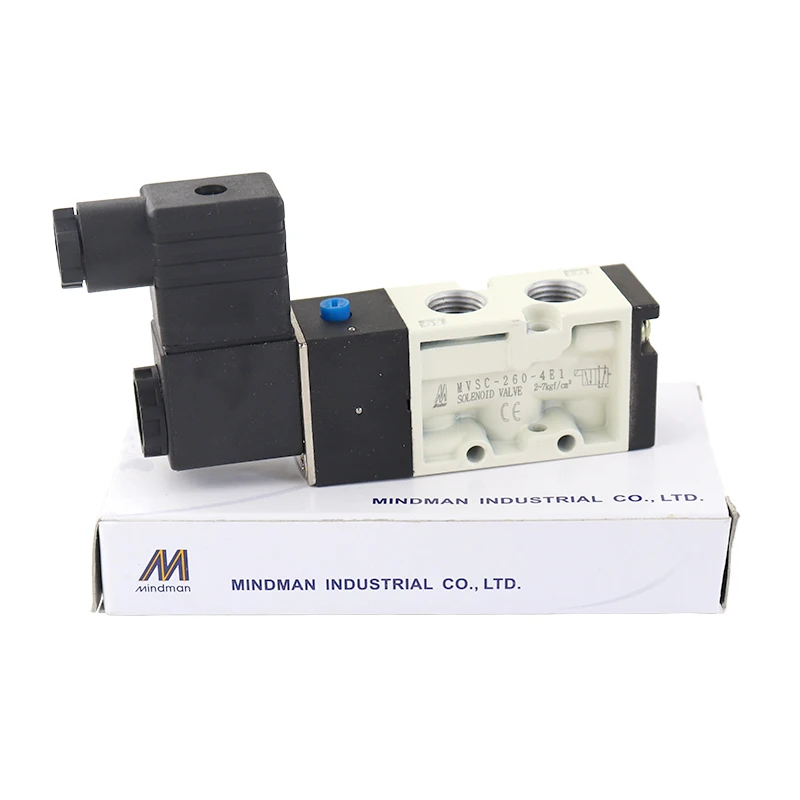 Mindman 2 Way/5 Porta Mvsc-220-4E1 Mvsc-220-4E2 Nass Magnete Pneumatica Solenoide Valvola Mindman