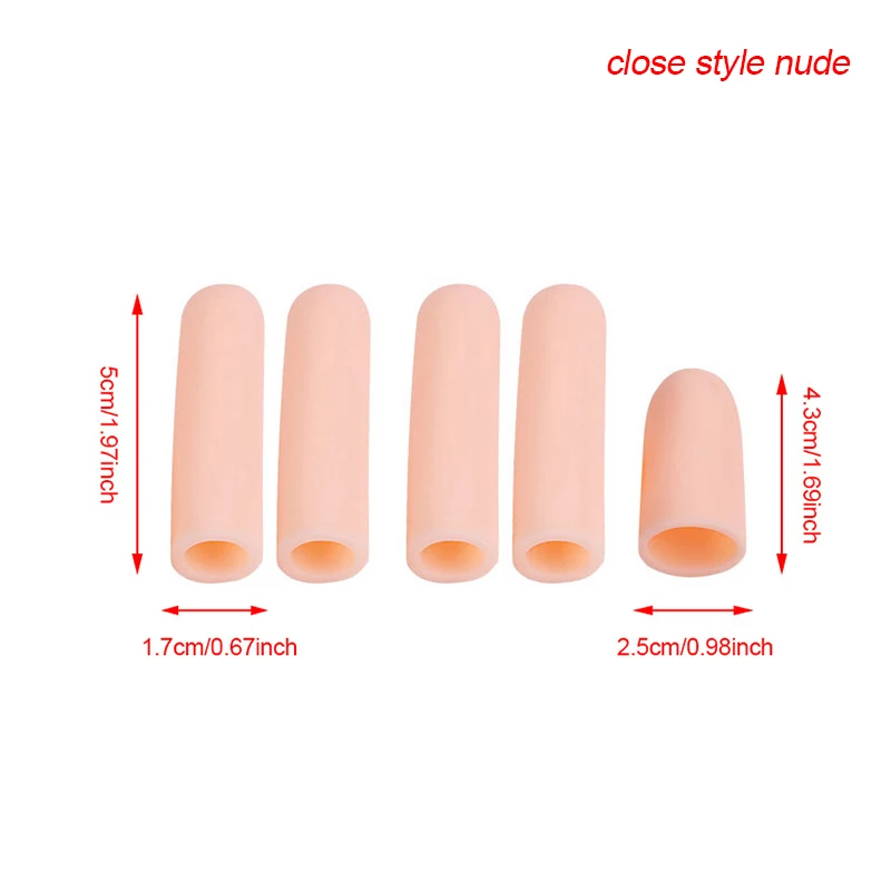 Description Picture 4 of item5pcs  Silicone Finger Protector Sleeve Cover Anti-cut Heat Resistant Finger Sleeves Great Cooking Kitchen Tools