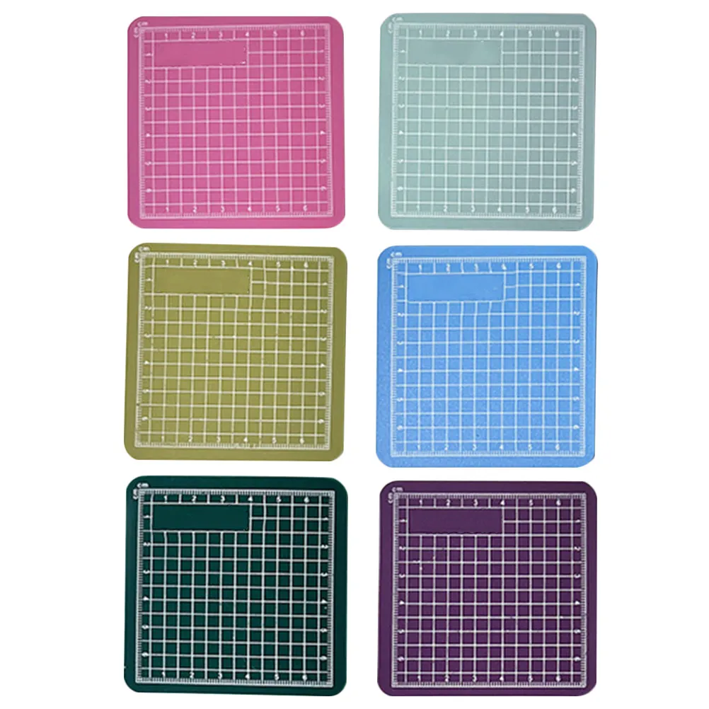 6Pcs 휴대용 경량 PVC 커팅 매트 조각 예술 스크랩북 바느질 퀼팅 DIY 공예 비글레어 논슬립 공예
