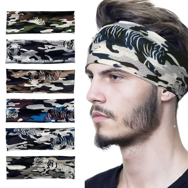 NewMensIceSilkSportsHairBandRunningFitnessSweatAbsorbing