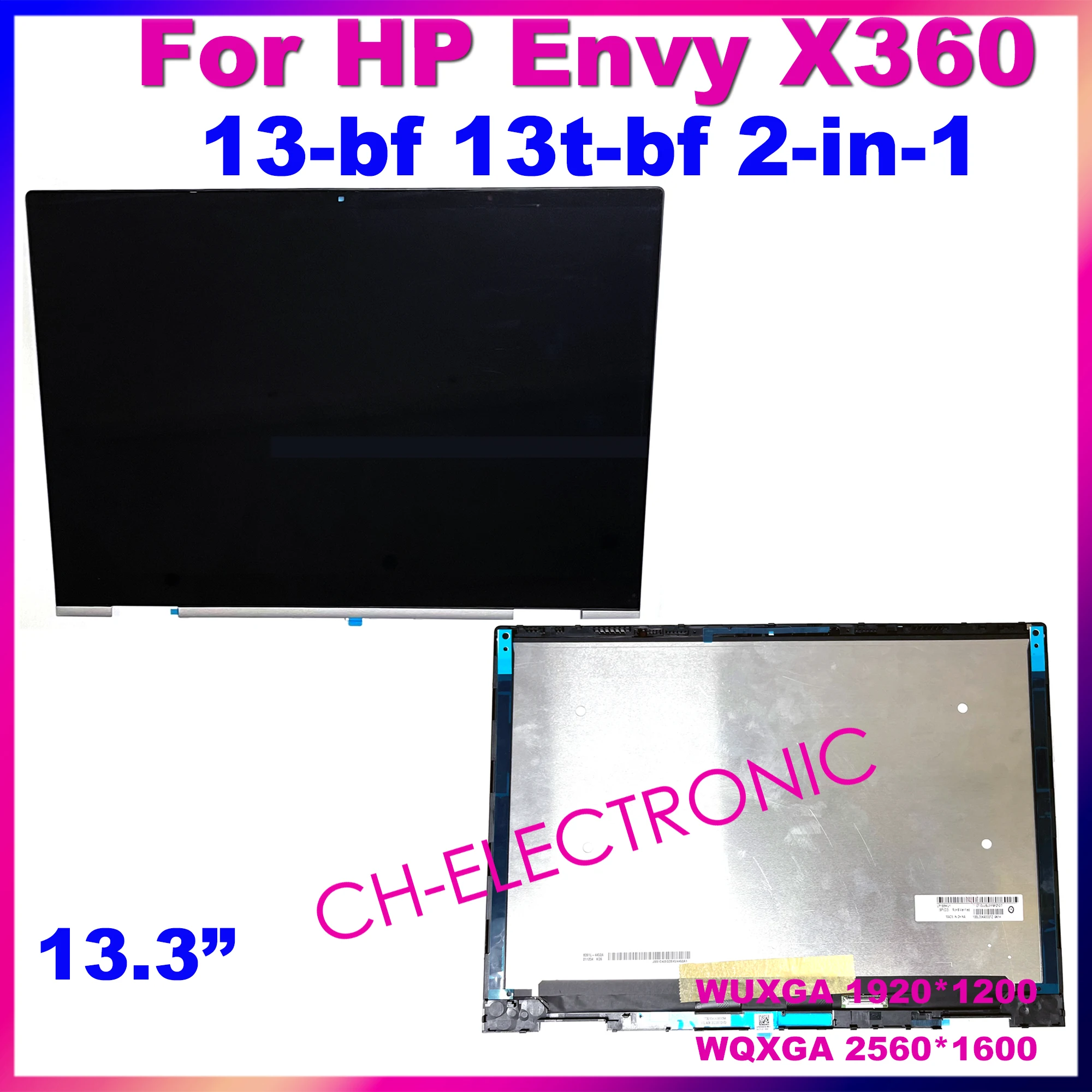 

13.3" For HP ENVY X360 13-bf 13t-bf 2-IN-1 LCD 2.8K OLED Touch Screen Assembly Replacement N15664-001 N15663-001Panel ATNA33AA01