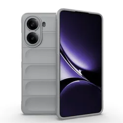 Shockproof Soft Silicone Protective Bumper Case - Durable Rubber Cover for Poco X7 Pro (LightGray)