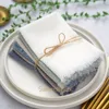 20pcs 32x32cm Cloth Napkins Cotton Gauze Napkin Handkerchief Bohemian Bridal Vintage Wedding Western Party Table Decoration 1