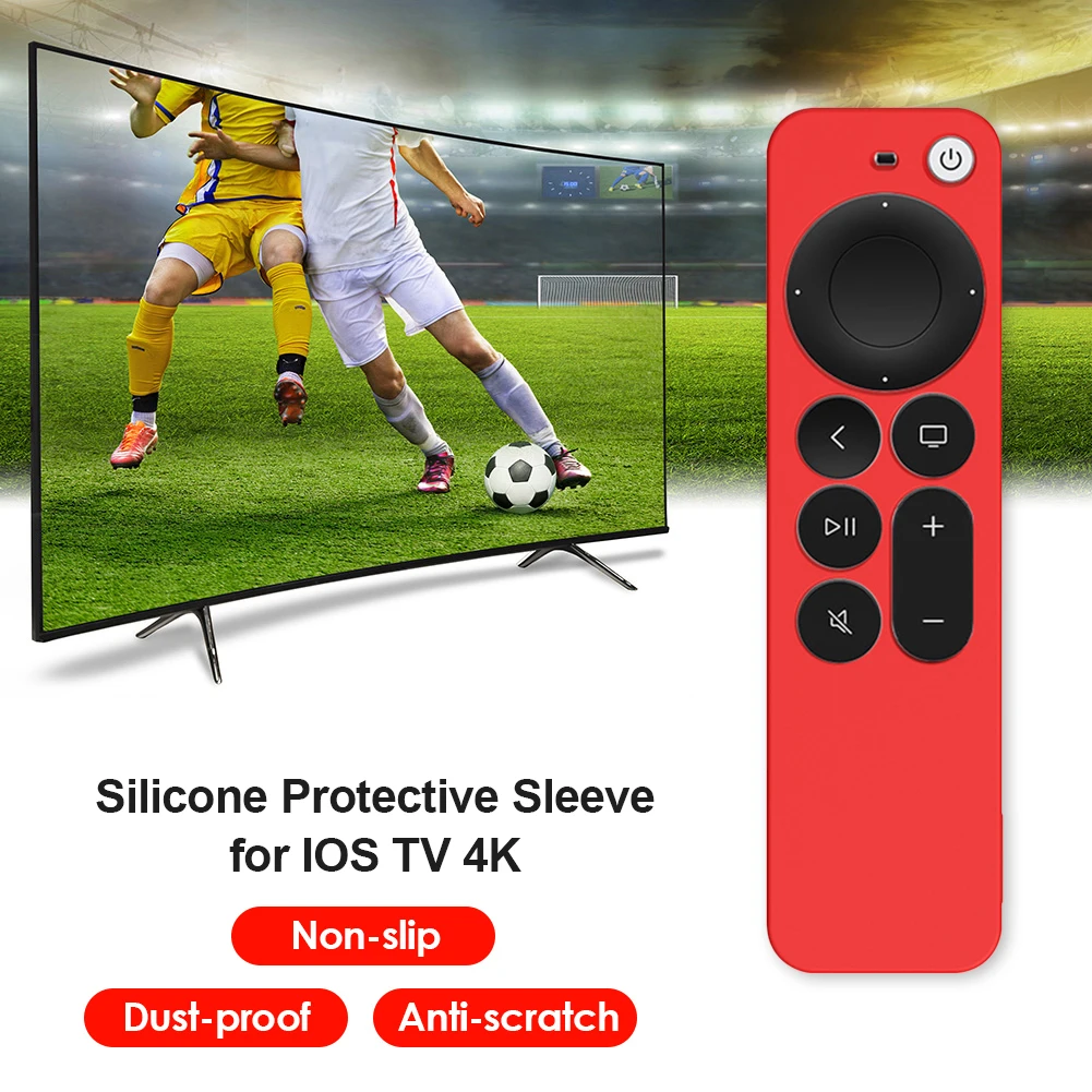 silicone remote cover Protective Case Remote Control Shockproof Protection for Apple TV 4K Portable Silicone Remote Control Cover Anti-Fall