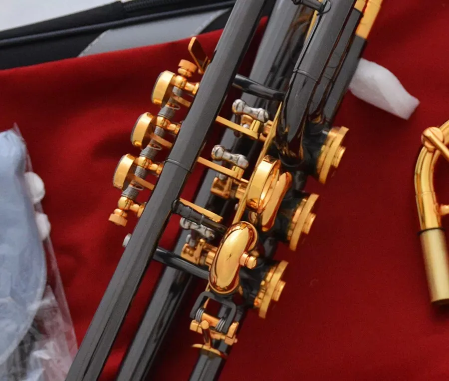 Rotary C Trumpet Black nickel Plated With Soprano Key 2 elbow pipe