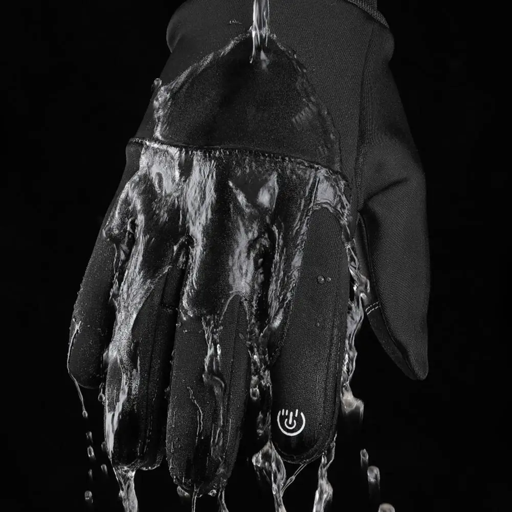 Winter Thermal Gloves Windproof Touchscreen Cycling Motorcycle Gloves Anti-slip Cold Weather Men Women Full Finger Riding Gloves 5