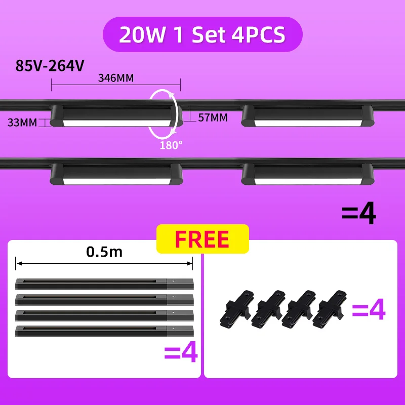 4PCS 20W Black-Set