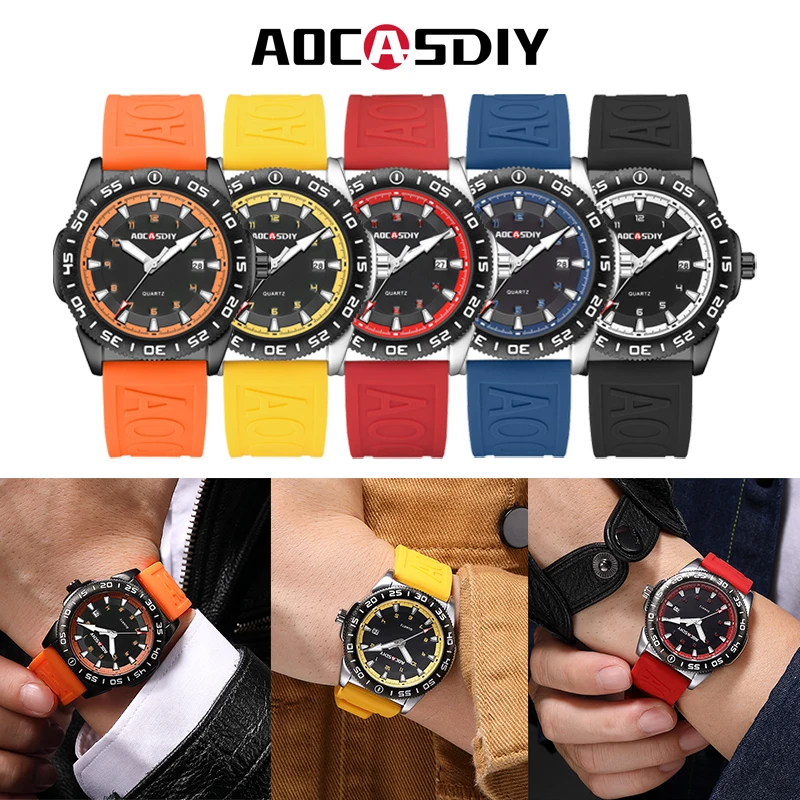 Waterproof Watches for Men Sport Design Endurance Watch Quartz Watch Profession Wristwatch Chronograph High Quality Men Clock