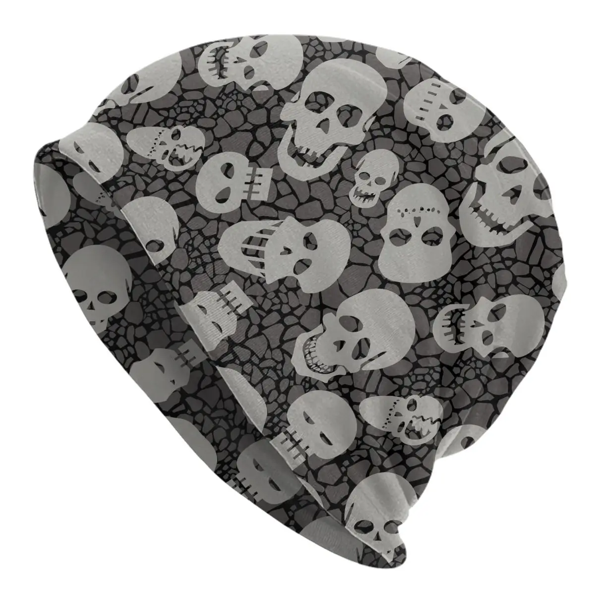 

Pattern With Skulls Outdoor Beanie Caps Skull Skullies Beanies Ski Caps Bonnet Homme Hats